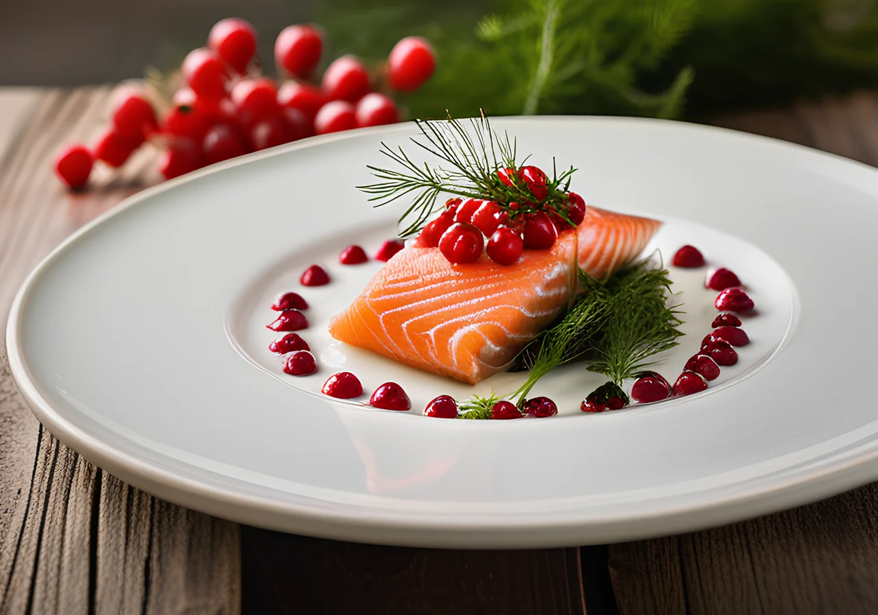 Smoked Trout Fillet with Lingonberry Cream