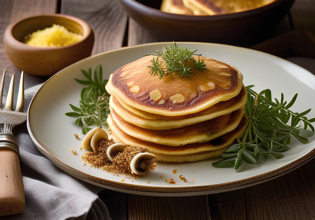 Mushroom-Filled Pancakes