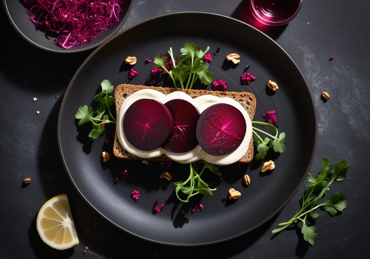 Brothäppchen with Beetroot and Trout