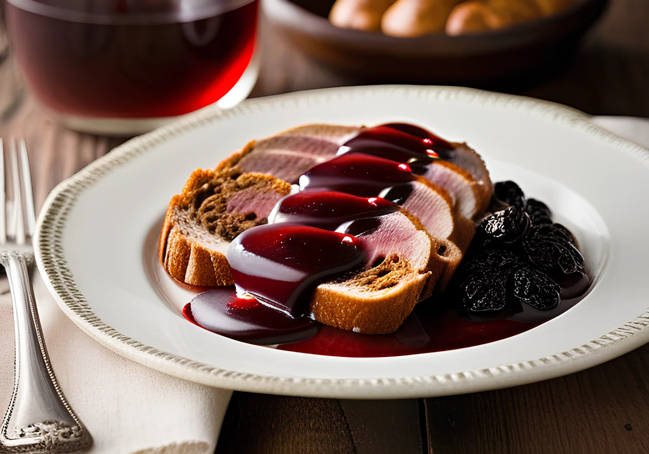 Sour Roast with Gingerbread Raisin Sauce