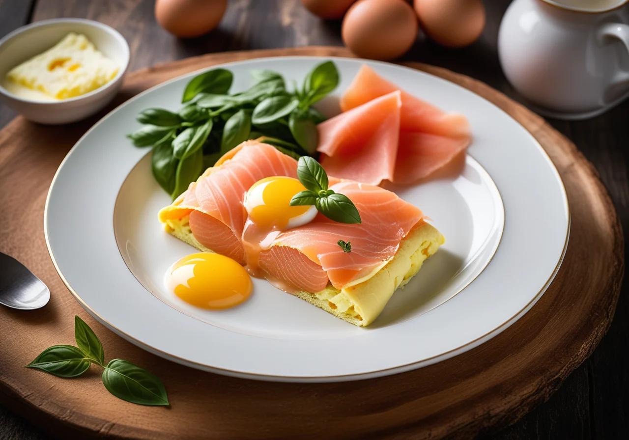 Fluffy Omelette with Smoked Salmon