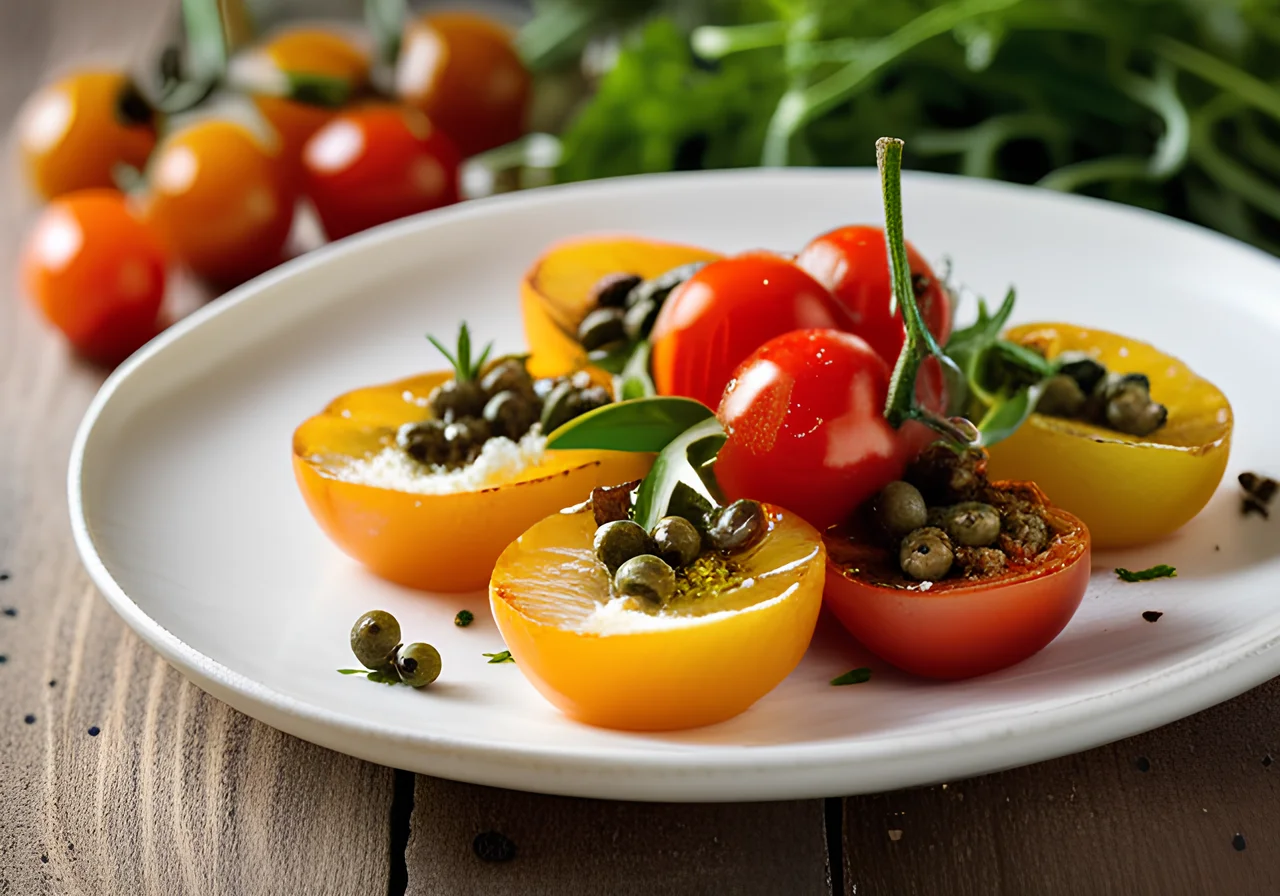 Tomato Crostini with Capers