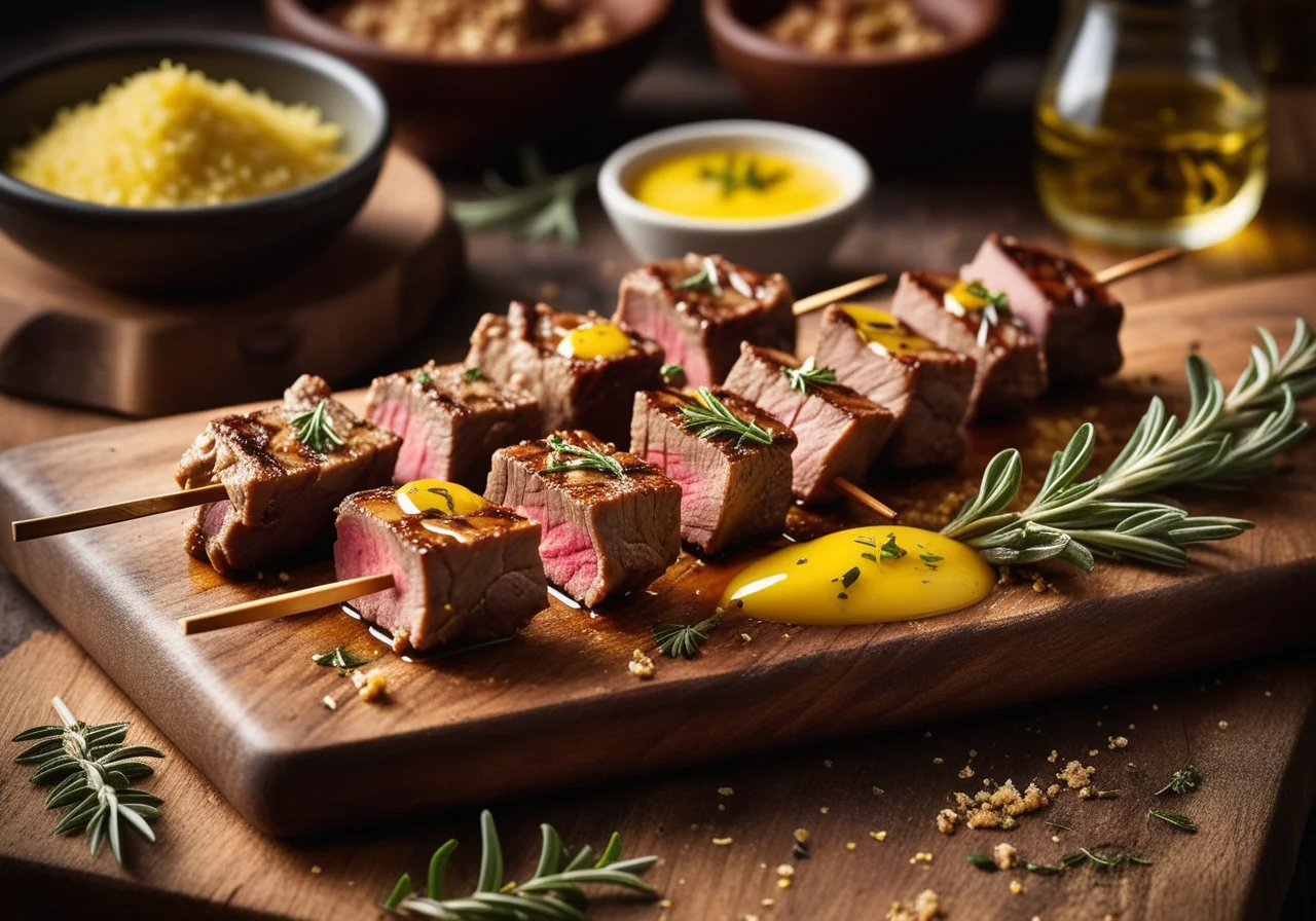 Grilled Veal Liver Skewers