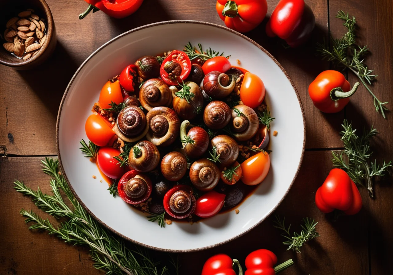 Wine Garden Snails with Spicy Vegetable Sauce