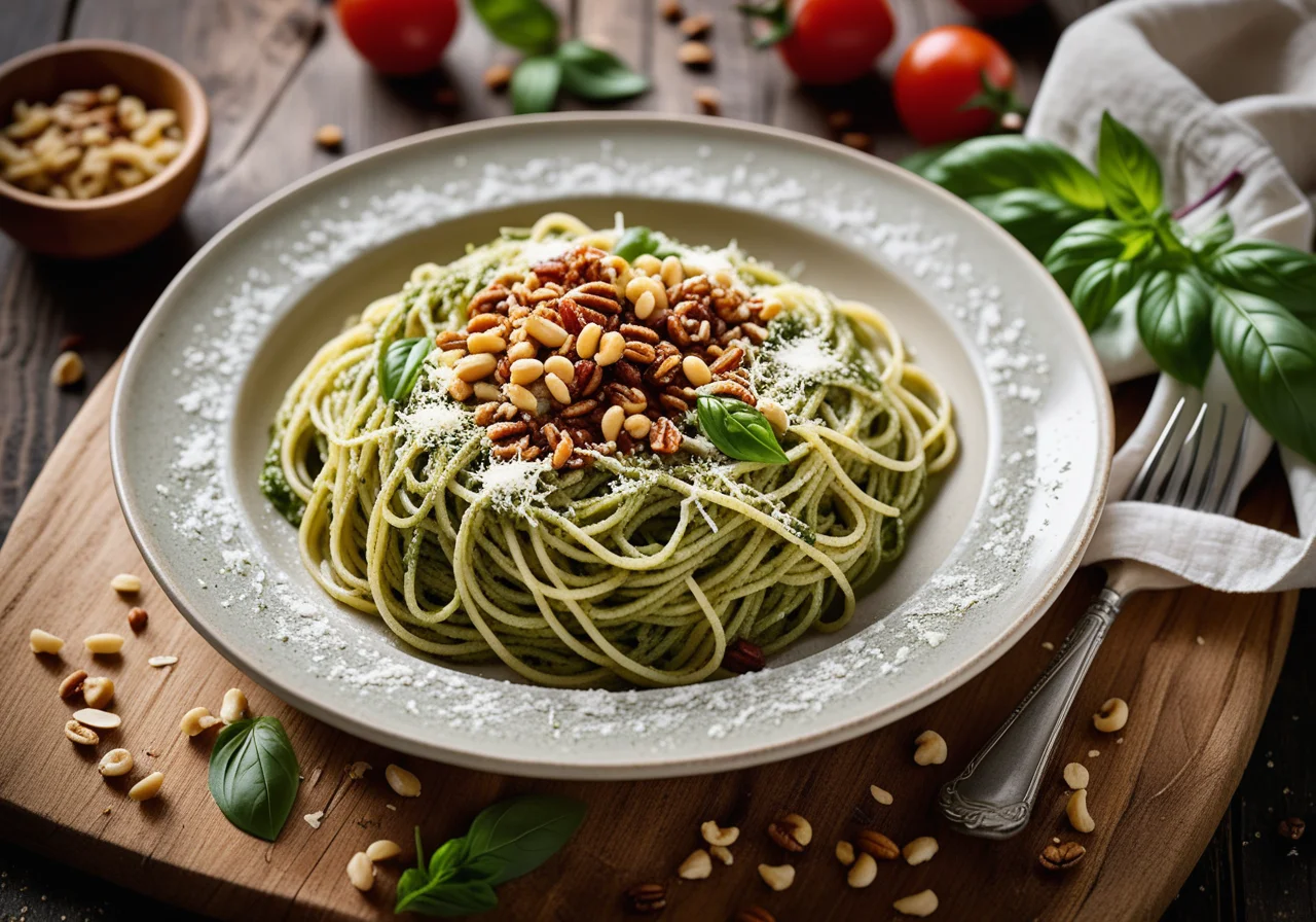 Pasta with Pesto and Parmesan