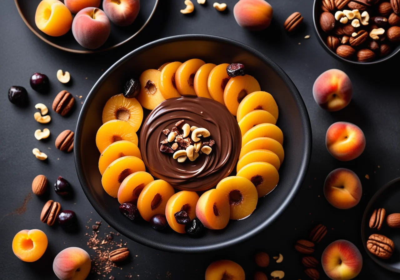 Chocolate Fondue with Dried Fruits