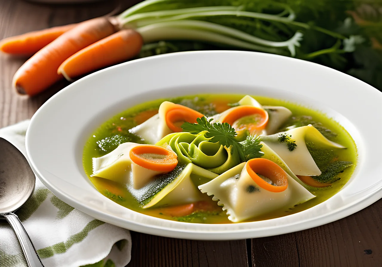 Spring Minestrone with Ravioli