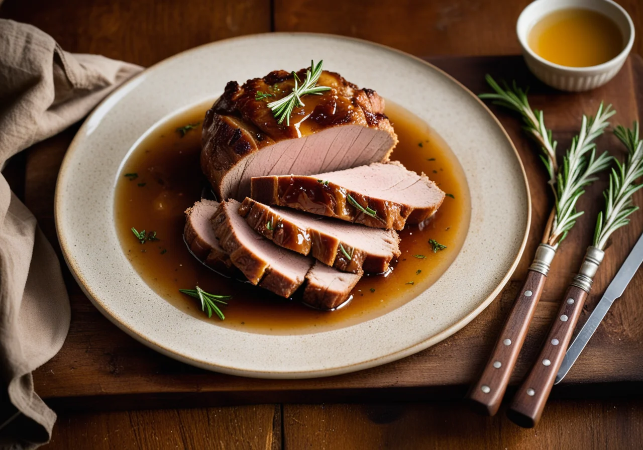 Garlic Pork Roast with Honey