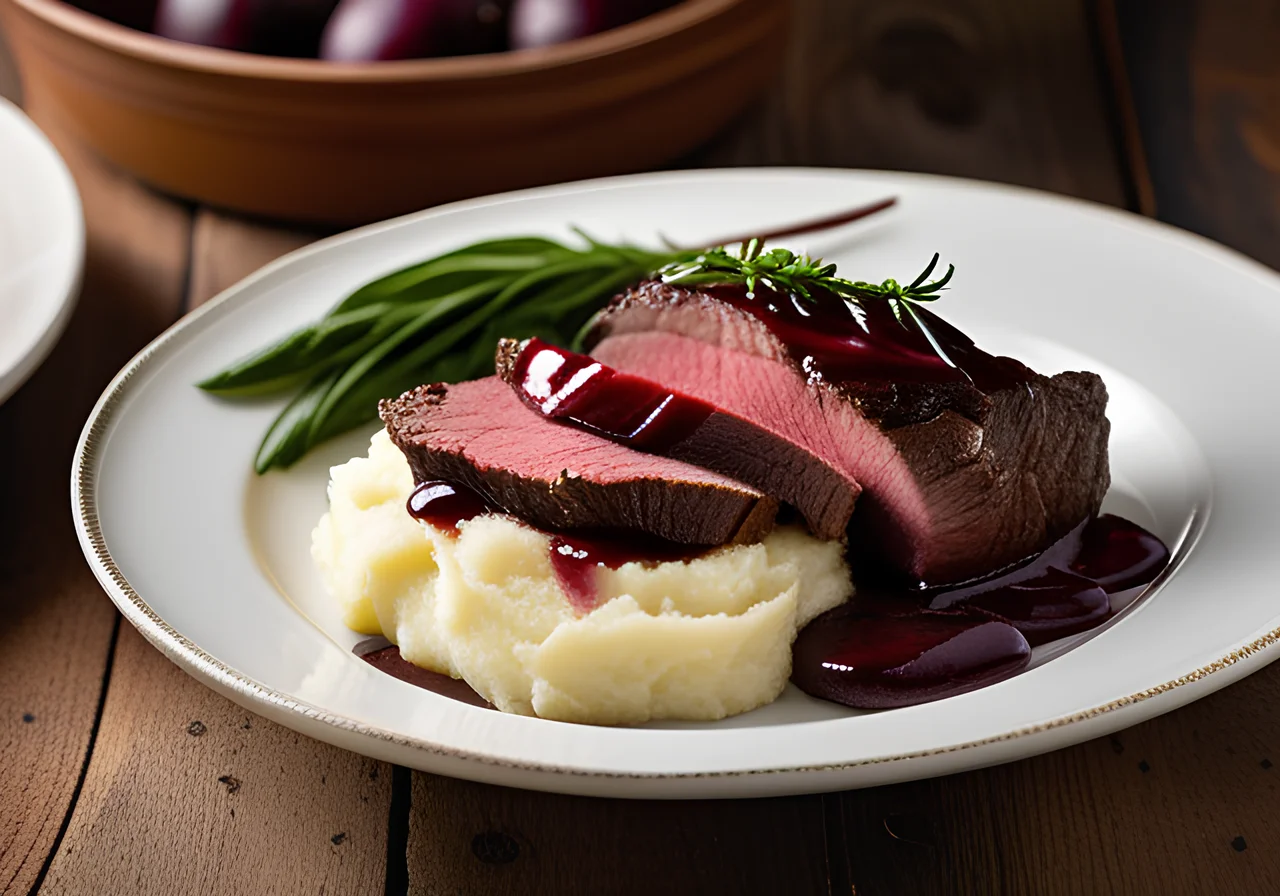 Beef Roast with Mashed Potatoes