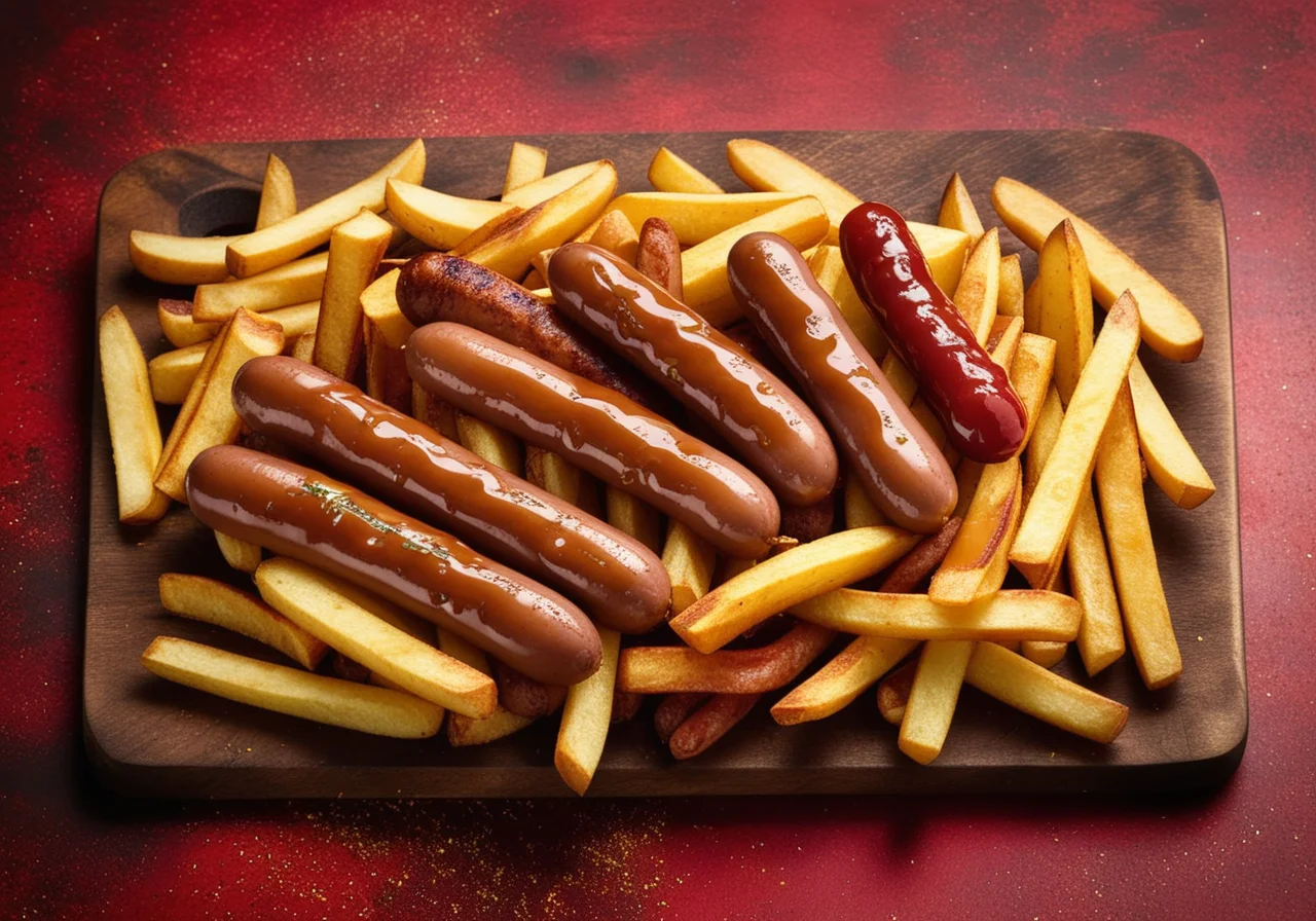 French Fries with Bratwurst