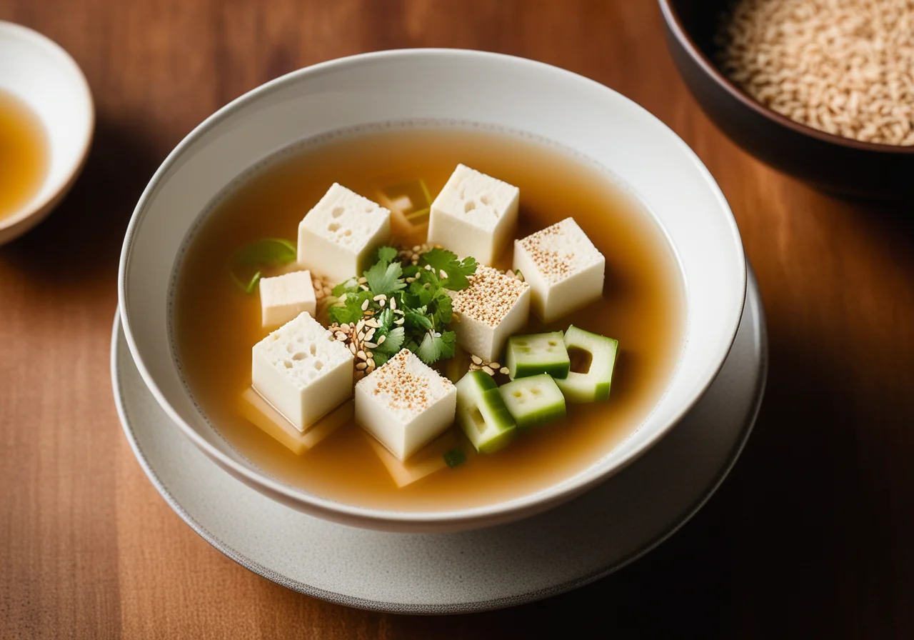 Miso Soup with Leek and Tofu