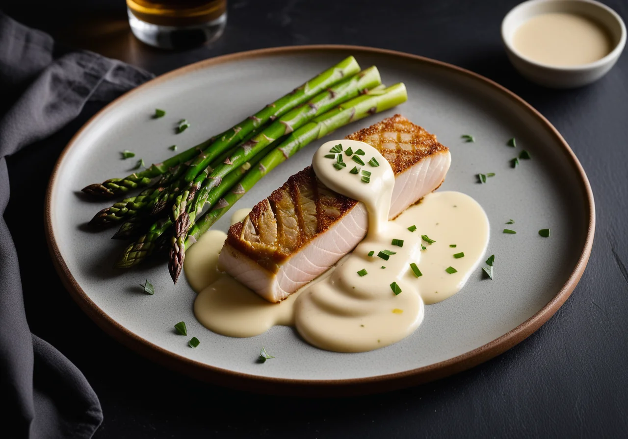 Saiblingsfilet mit Spargel