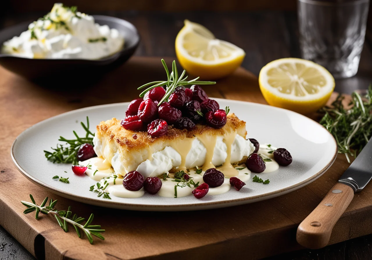 Baked Cod with Goat Cheese