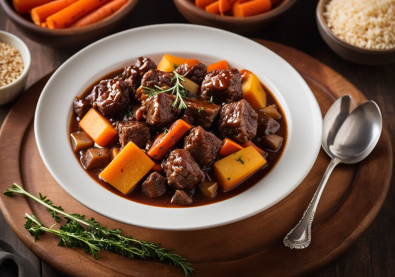 Oxtail Goulash with Wheat
