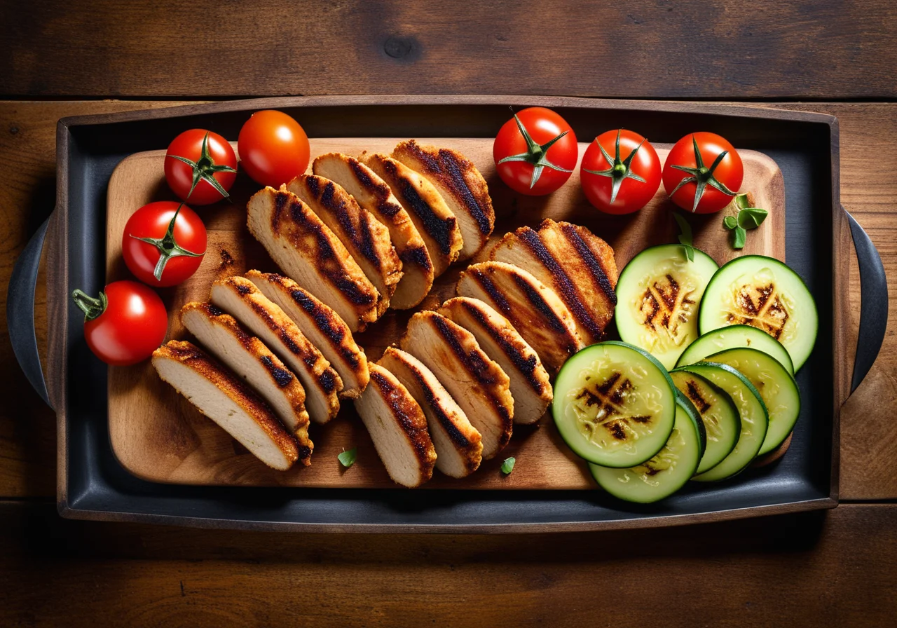 Chicken Schnitzel with Zucchini Strips