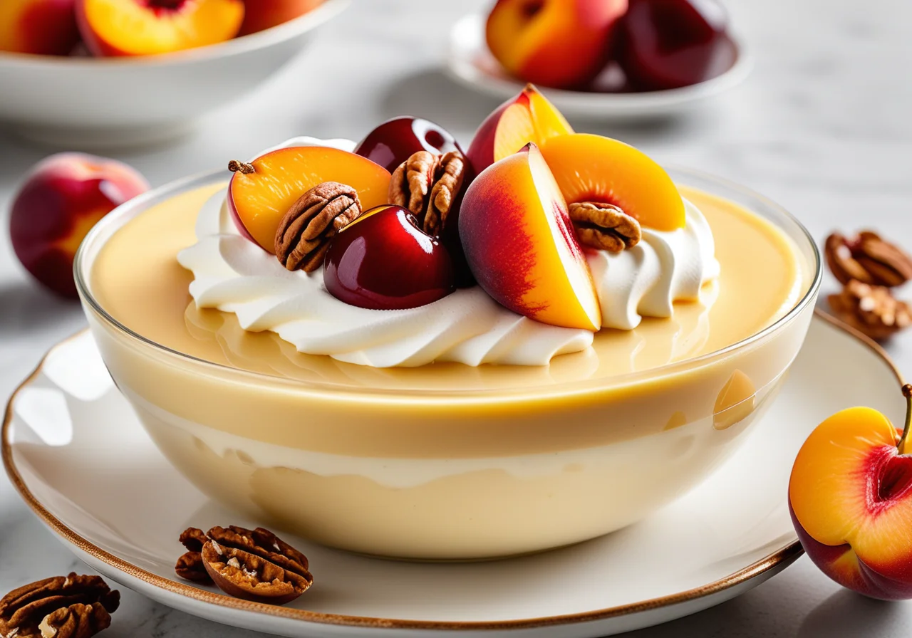 Vanilla Cream with Peaches