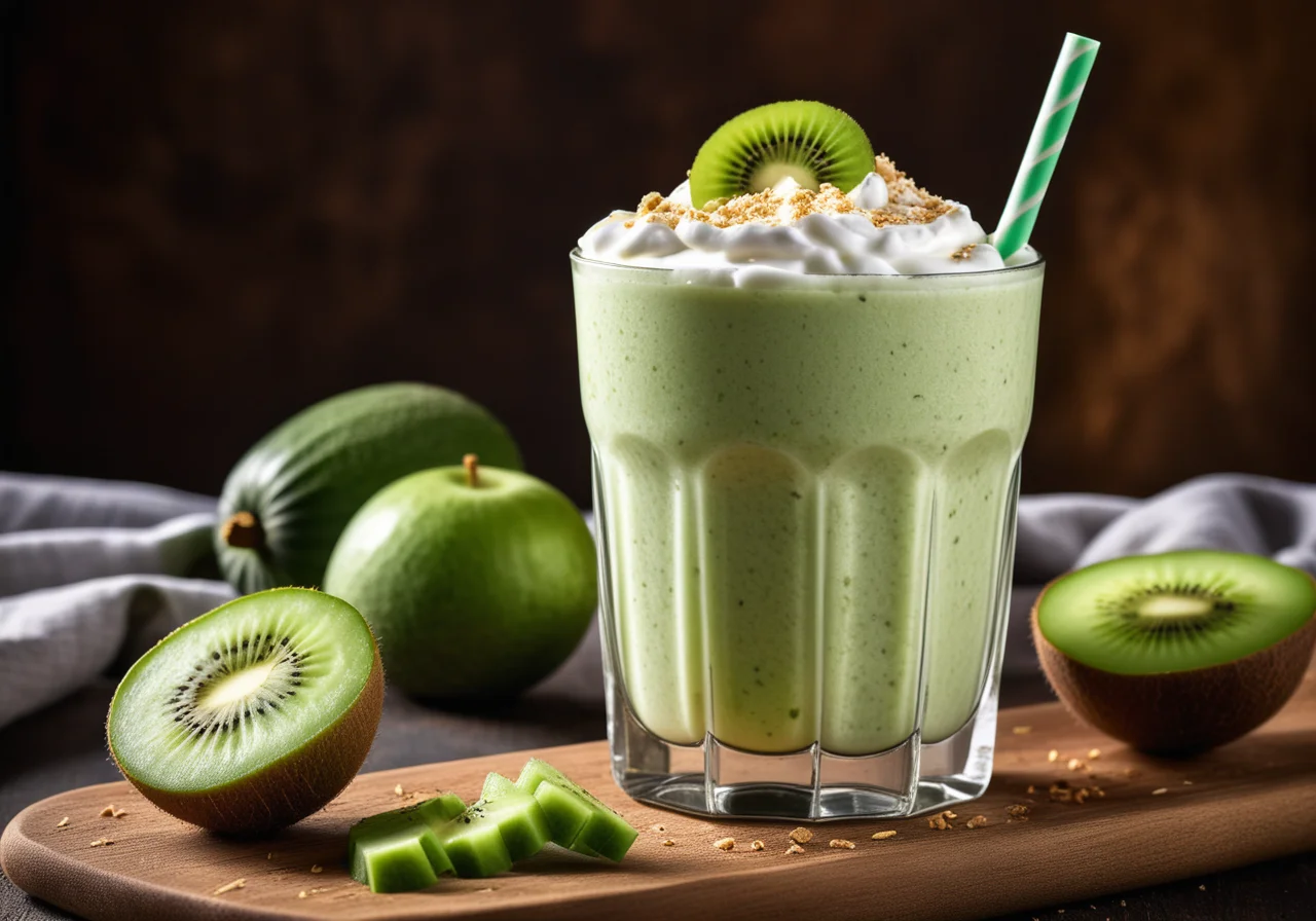 Indian-Style Yogurt Shake with Cucumber and Kiwi