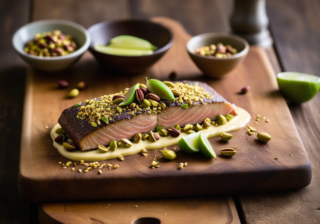 Pineapple-Pistachio Trout Fillets