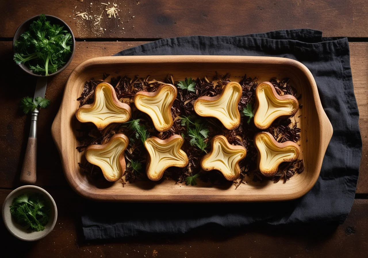 Baked Chicory with Mushroom Filling