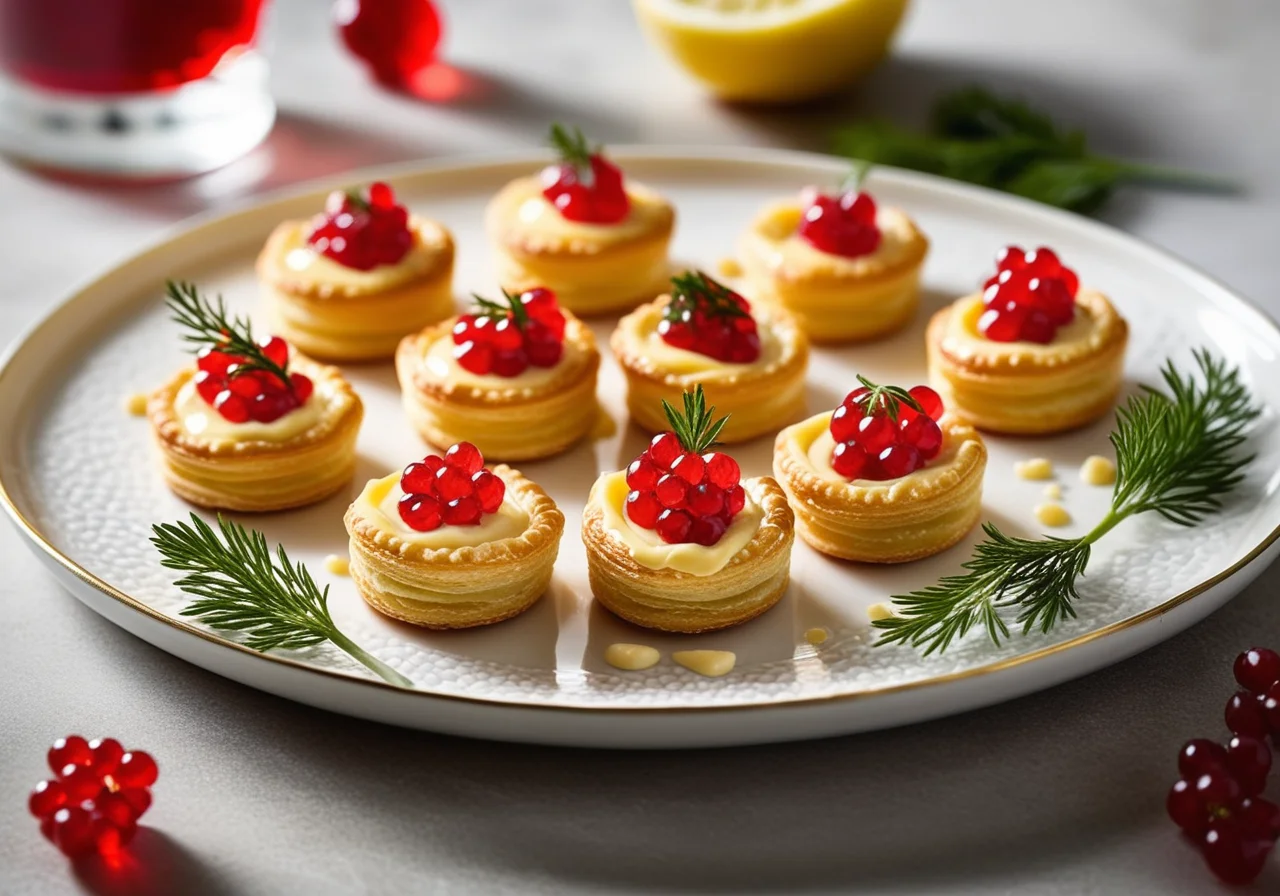 Puff Pastry Caviar Bites