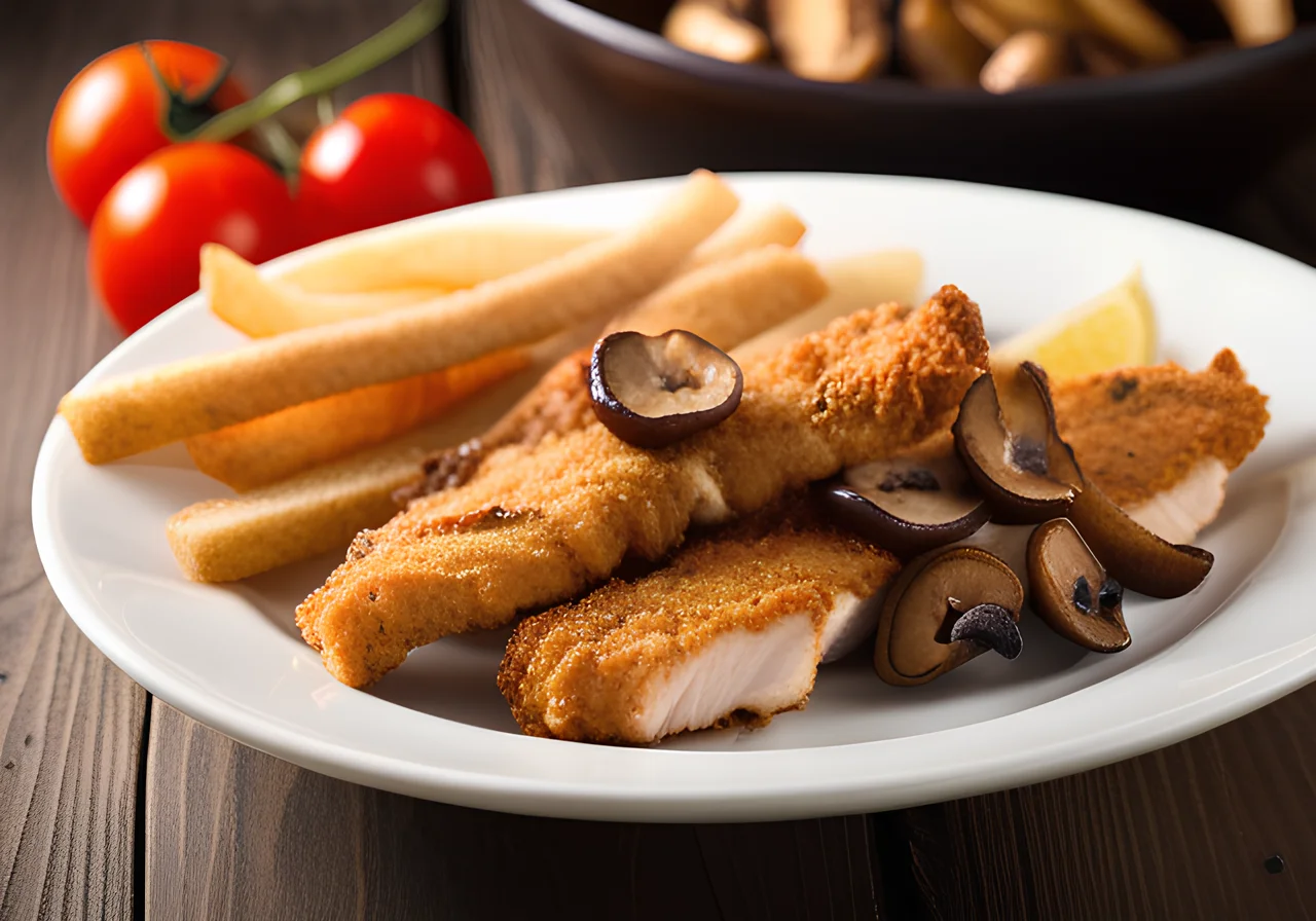 Chicken Strips with Mushrooms