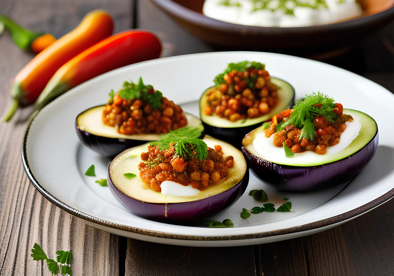 Vegetarian Stuffed Eggplant