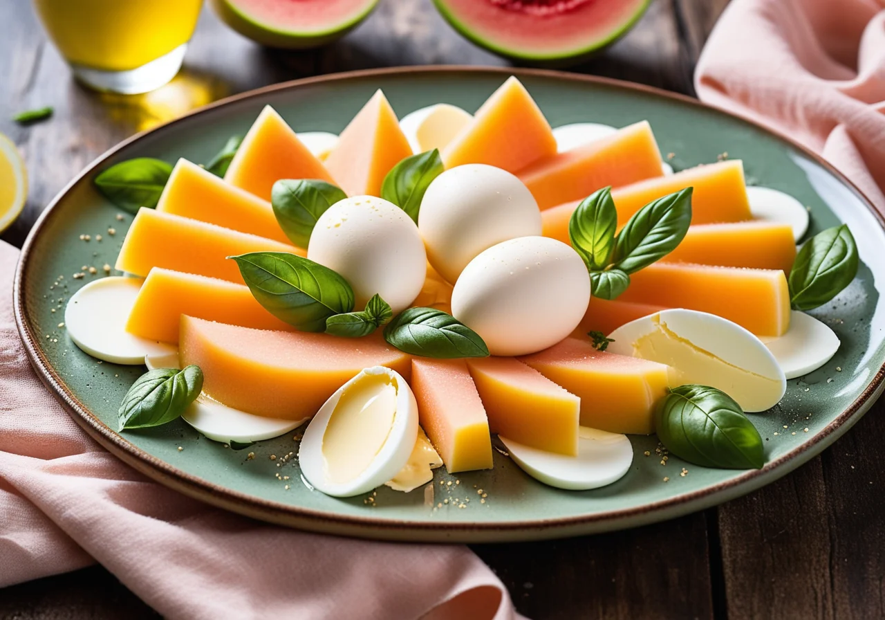 Colorful Melon & Ham Salad