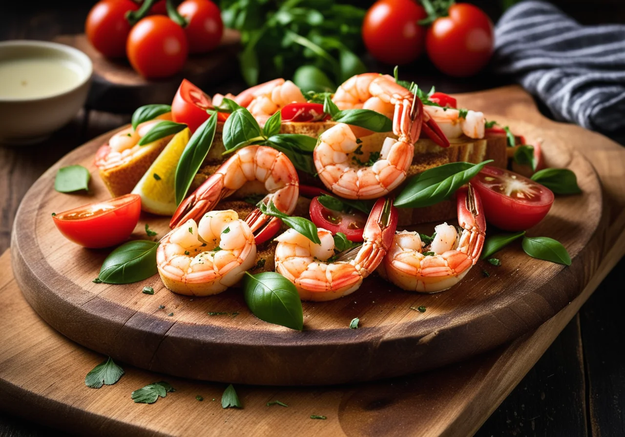 Toasted Bread with Shrimp