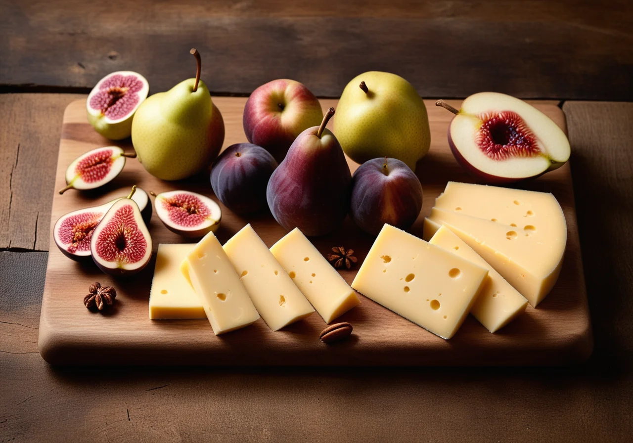 Fruits with Cheese and Ham