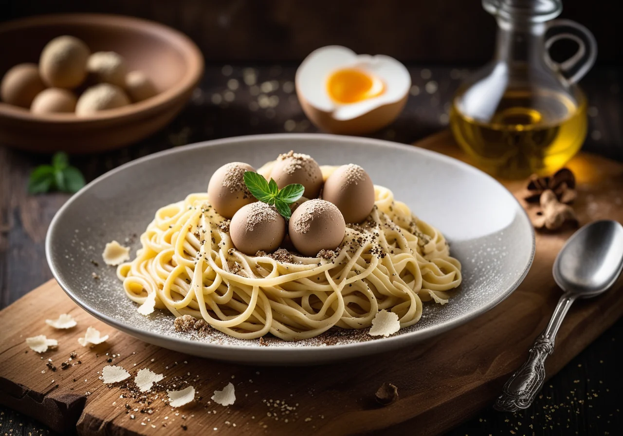 Egg noodles with white truffle