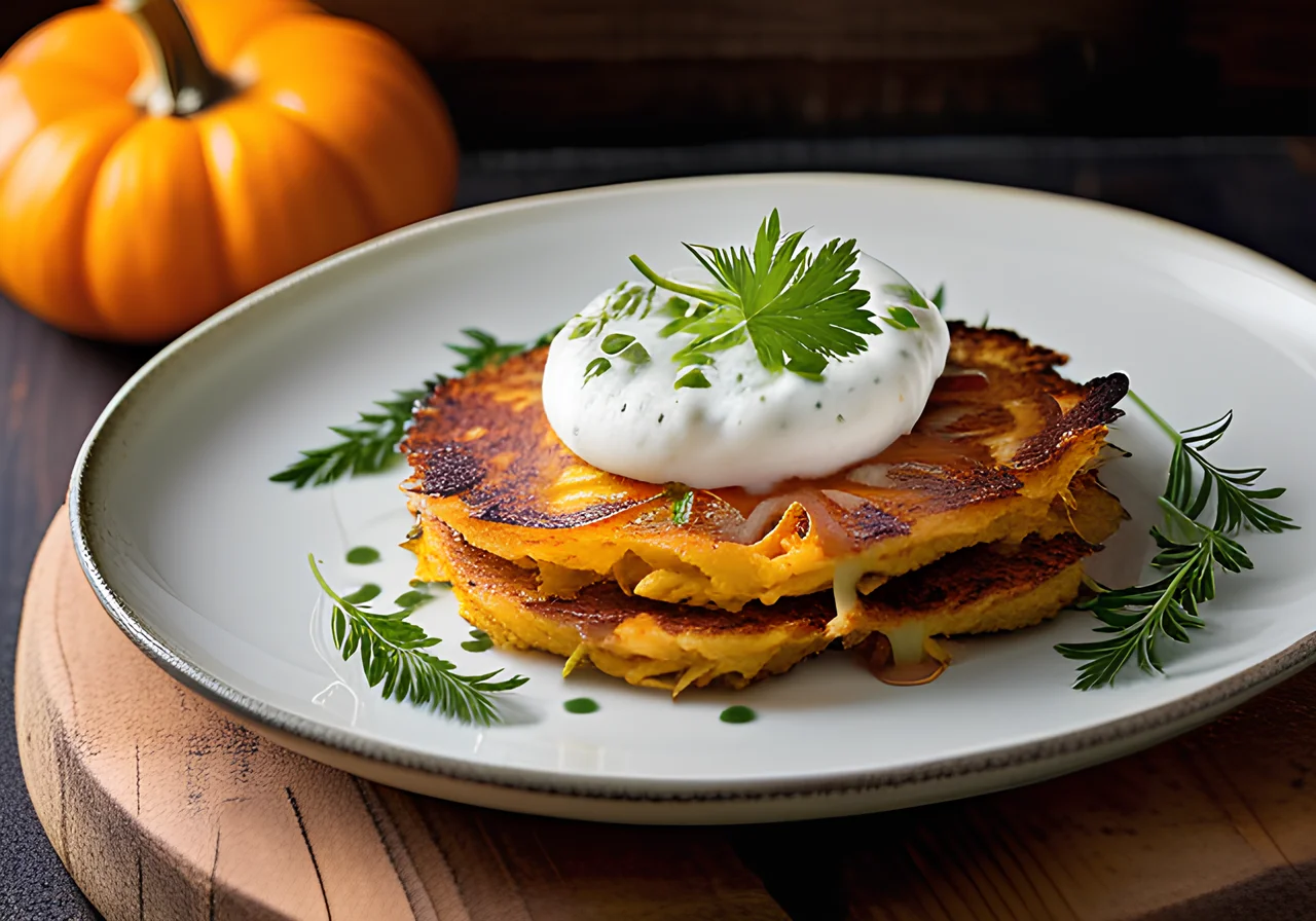Pumpkin Rösti with Herb Quark