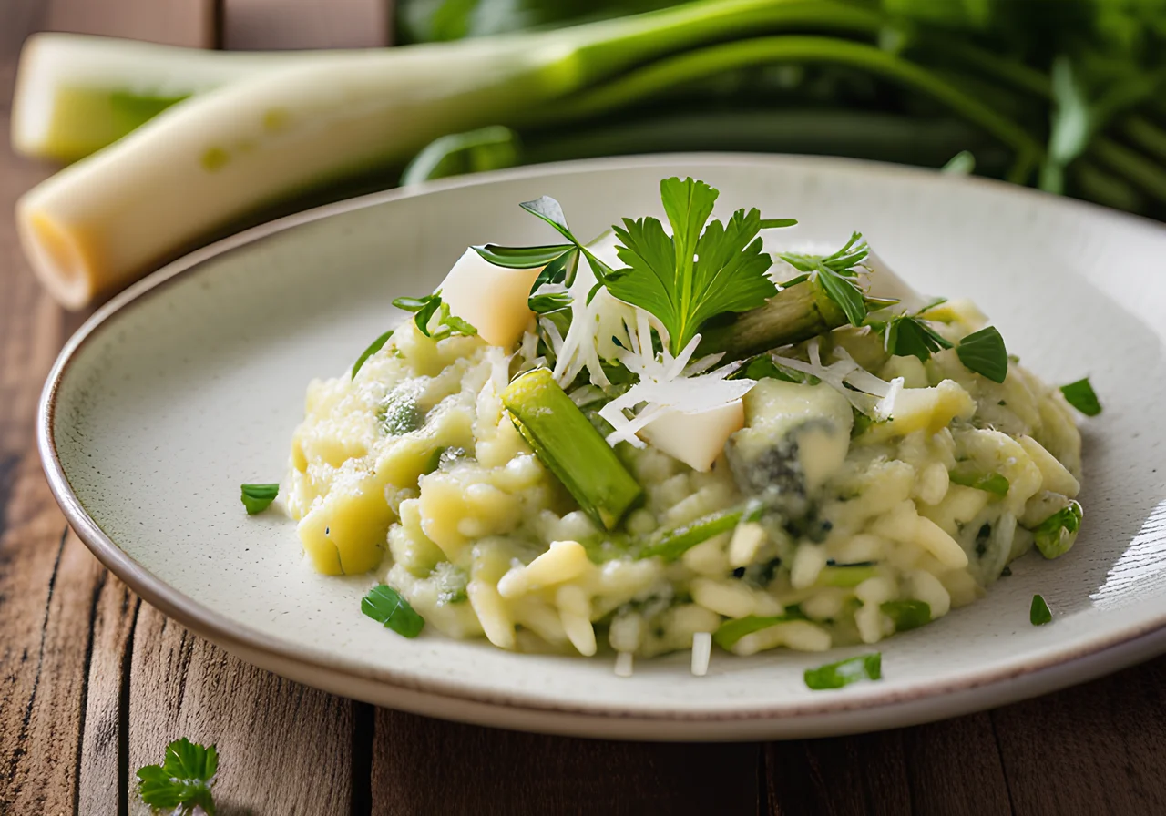 Zucchini and Asparagus Risotto