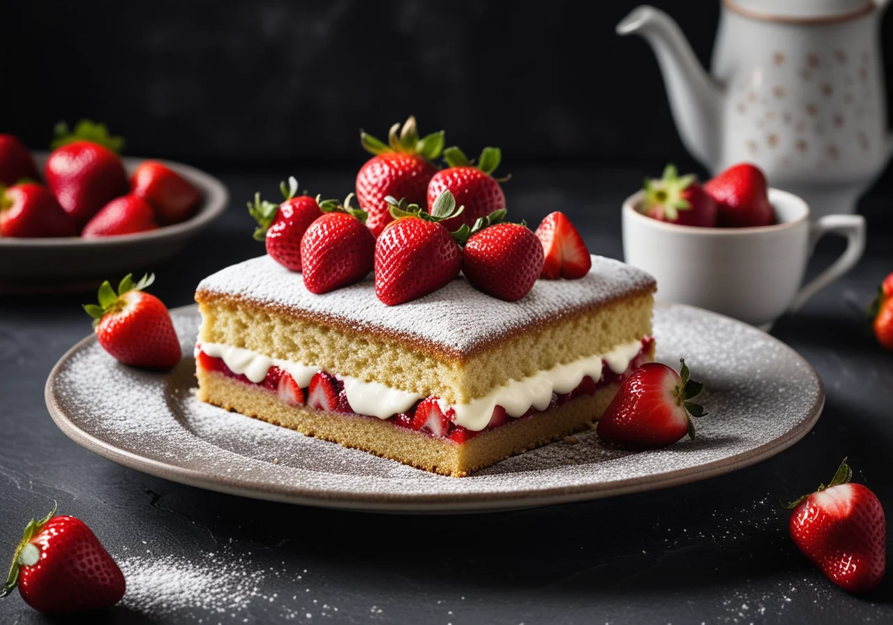 Strawberry Sponge Cake