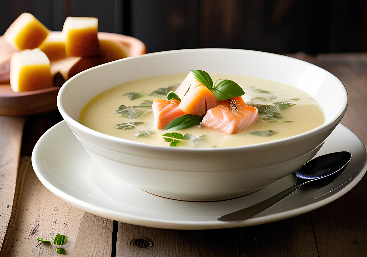 Potato Soup with Salmon