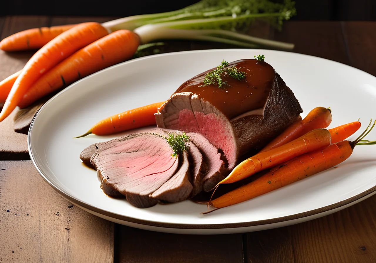 Beef Roast with Beer Sauce and Carrots