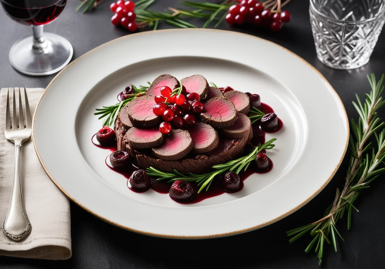 Venison with Red Wine Sauce