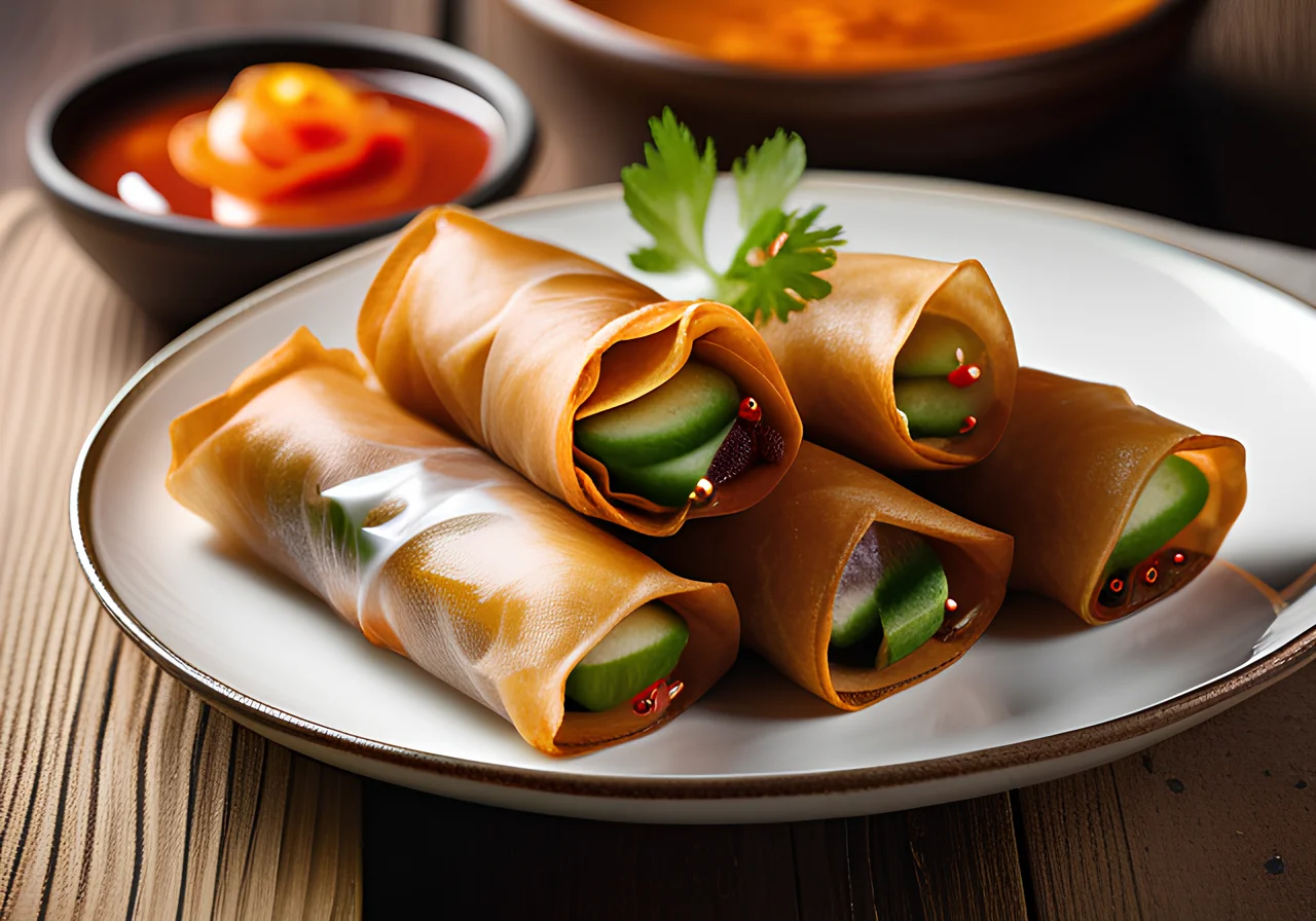 Spring Rolls with Ground Meat Filling