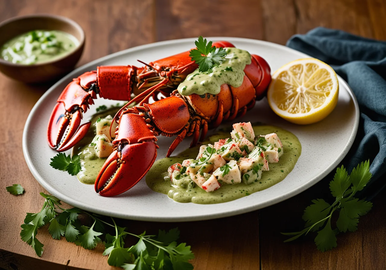 Grilled Lobster with Herbs