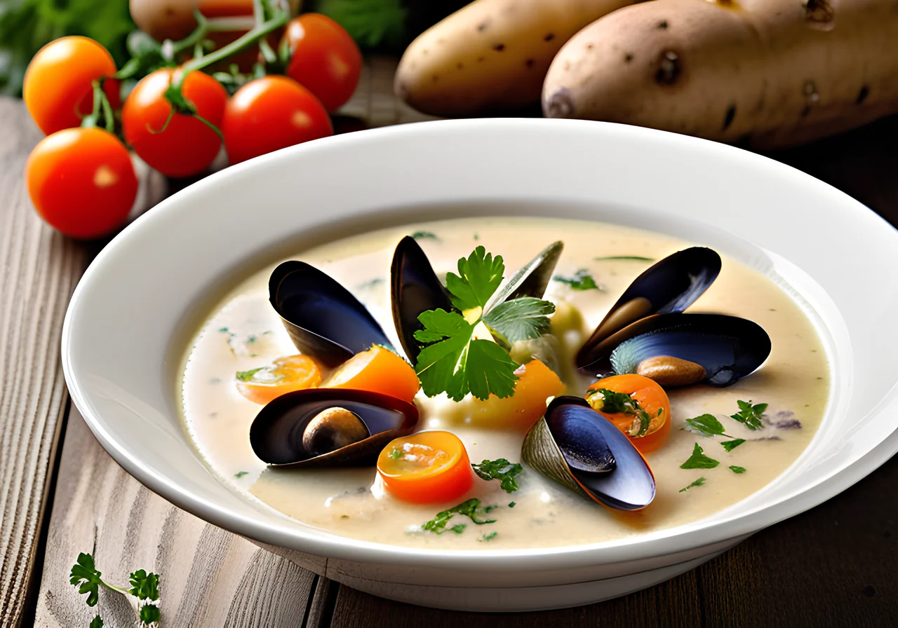 Potato Soup with Mussels