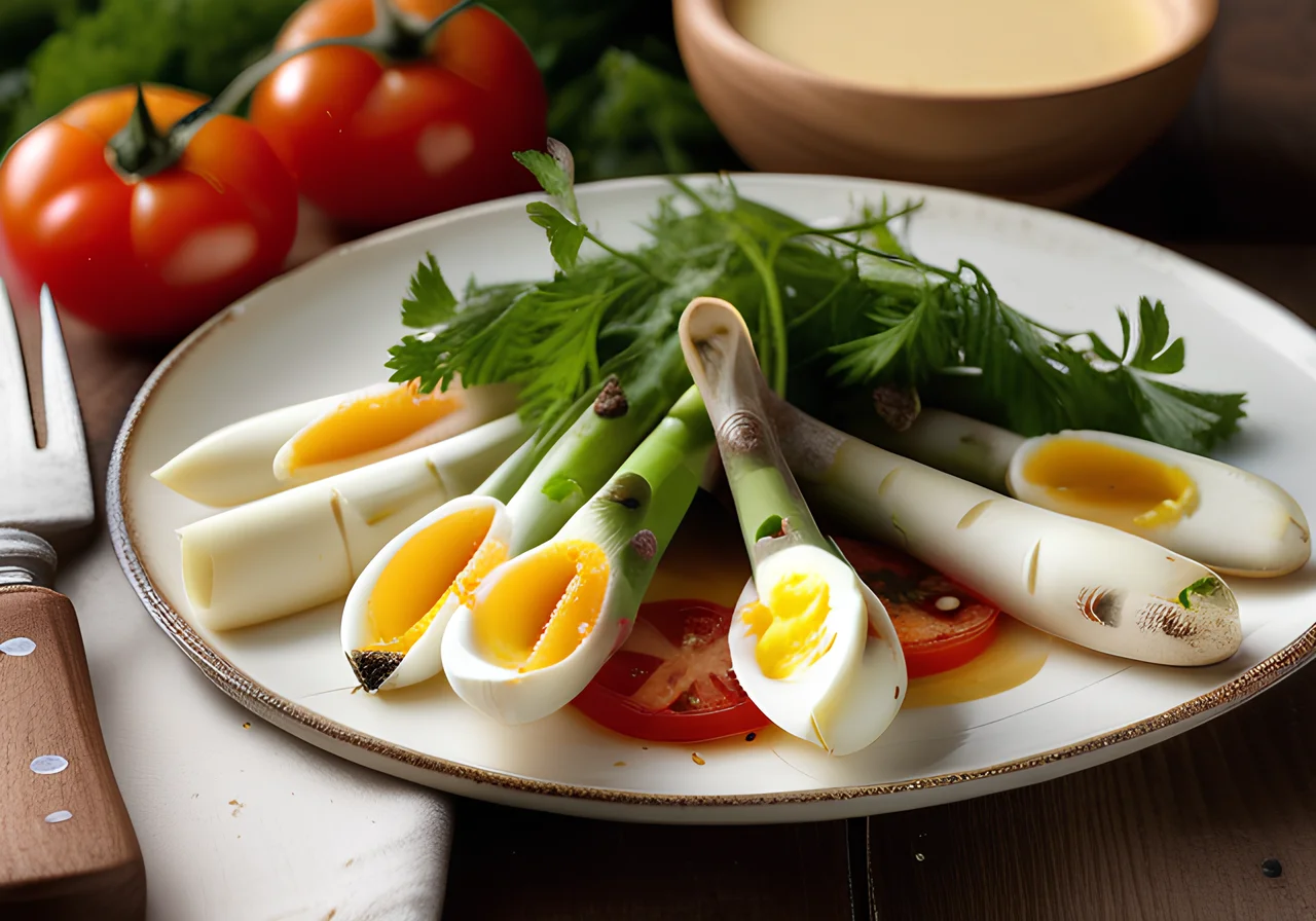 White Asparagus with Egg Dressing