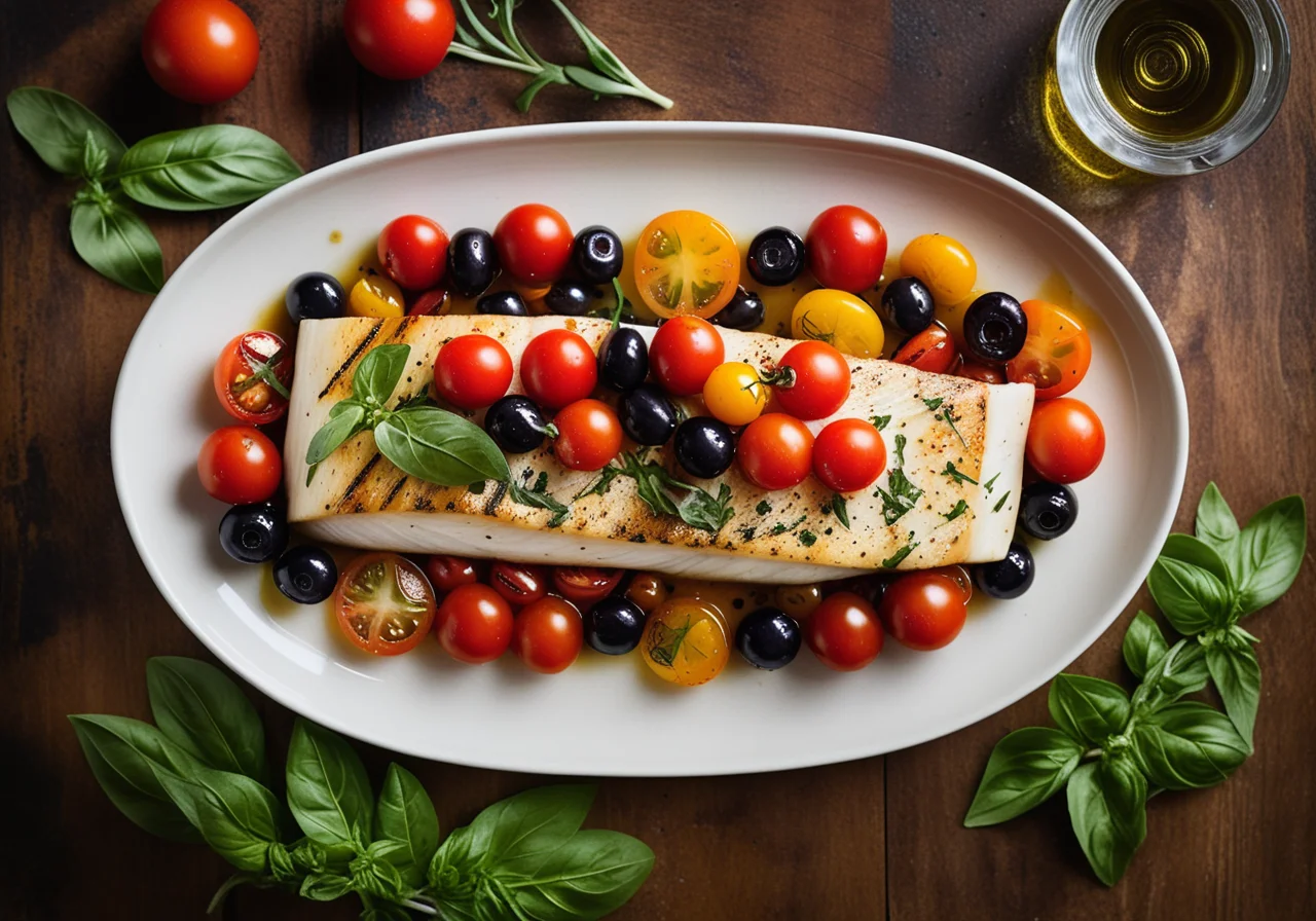 Sea Bass with Cherry Tomatoes