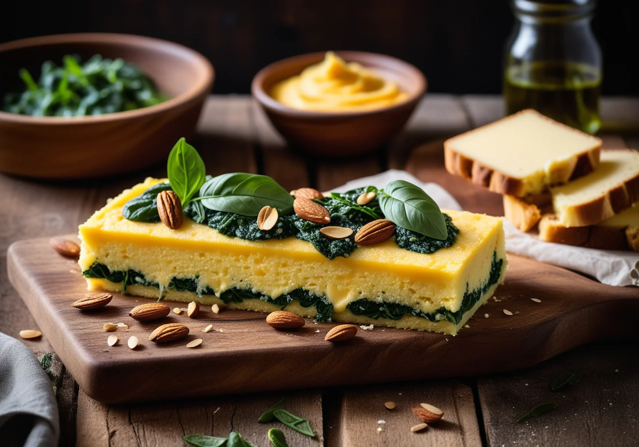 Polenta Roulade with Spinach