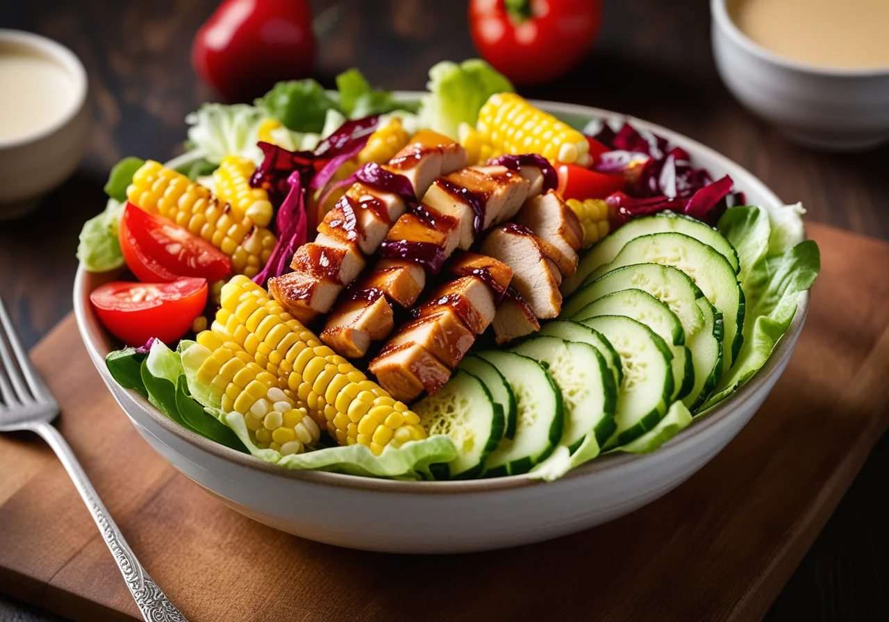 Salad with Honey-Glazed Chicken Strips