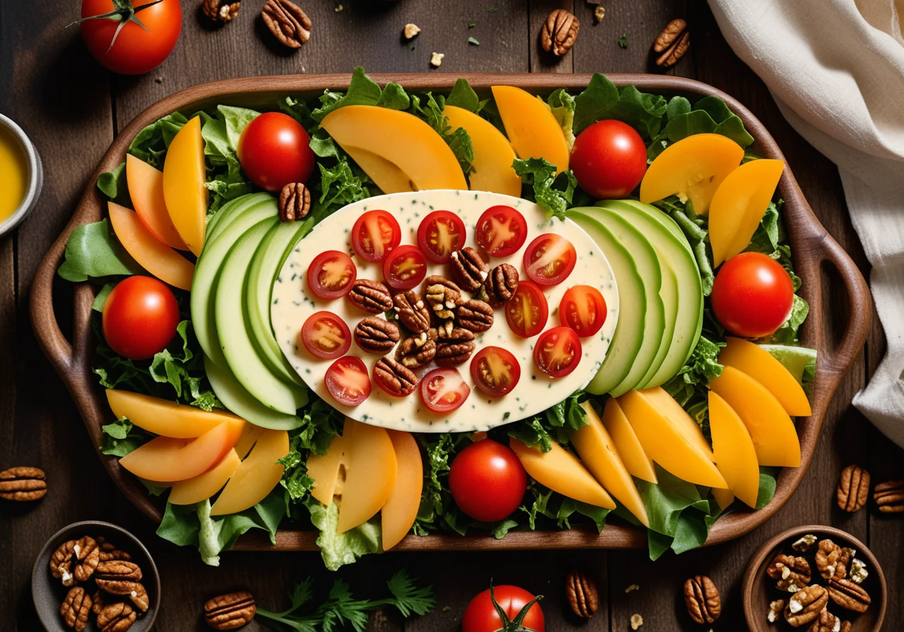 Cheese Salad with Nuts