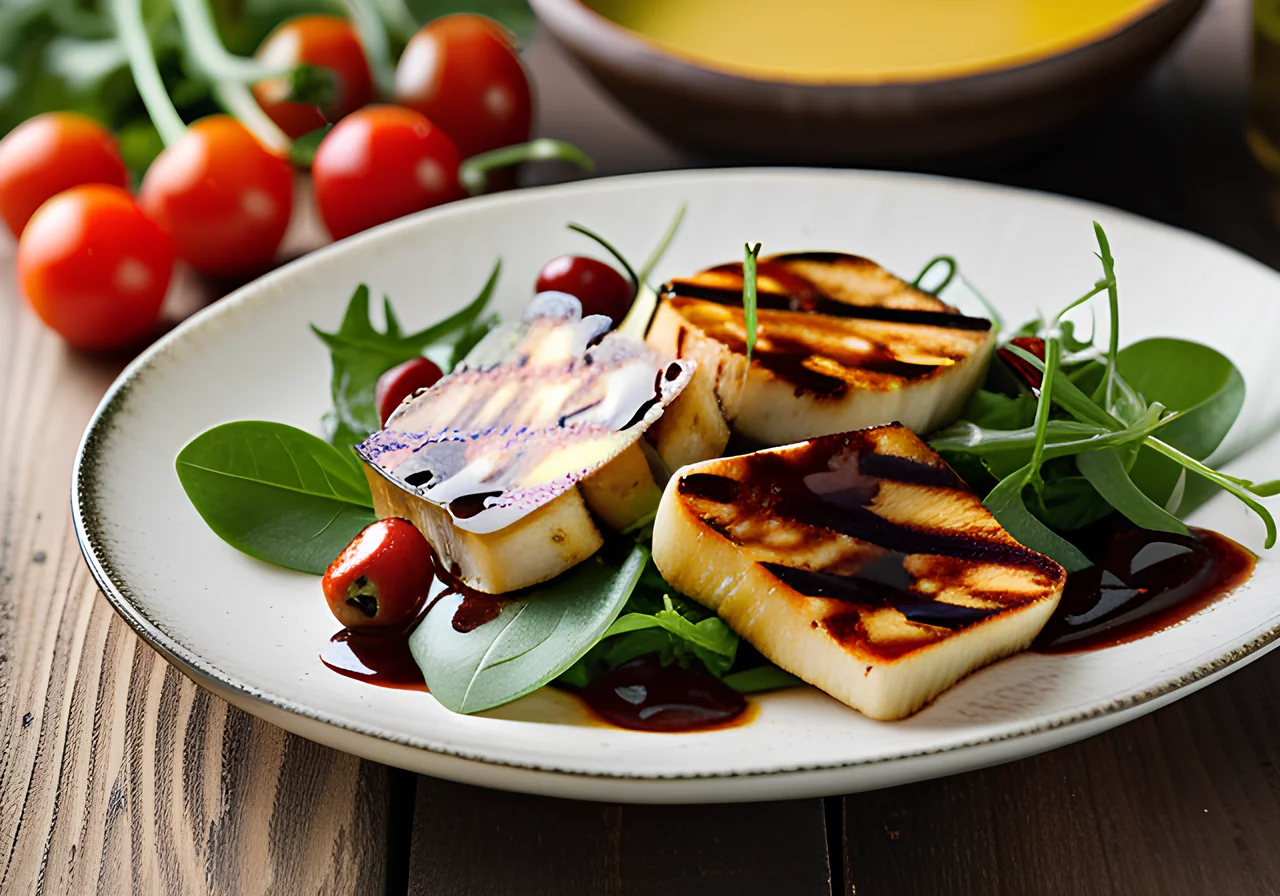 Halloumi with Salad