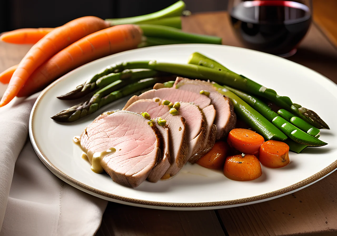Veal Cream Roast with Vegetables
