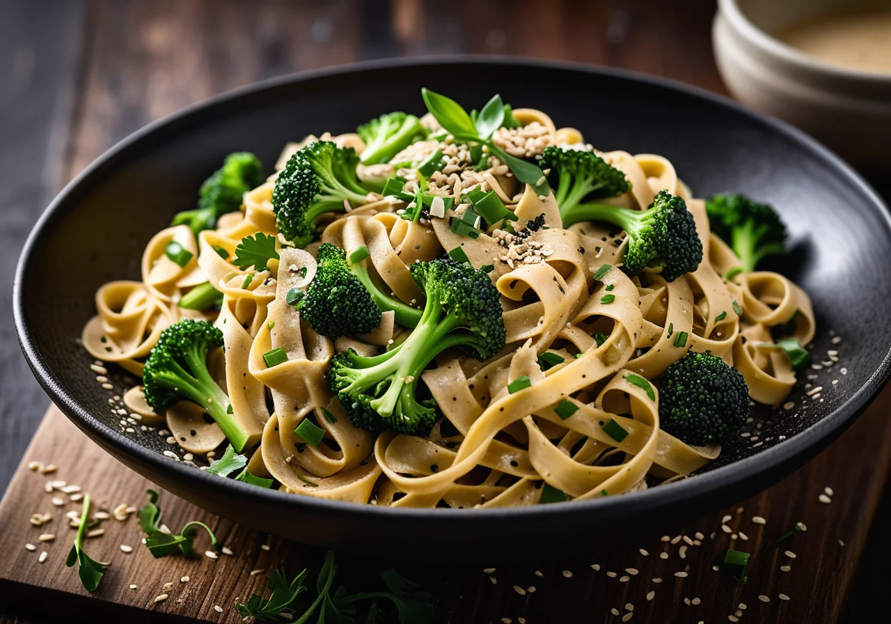 Pasta with Broccoli Sesame Sauce