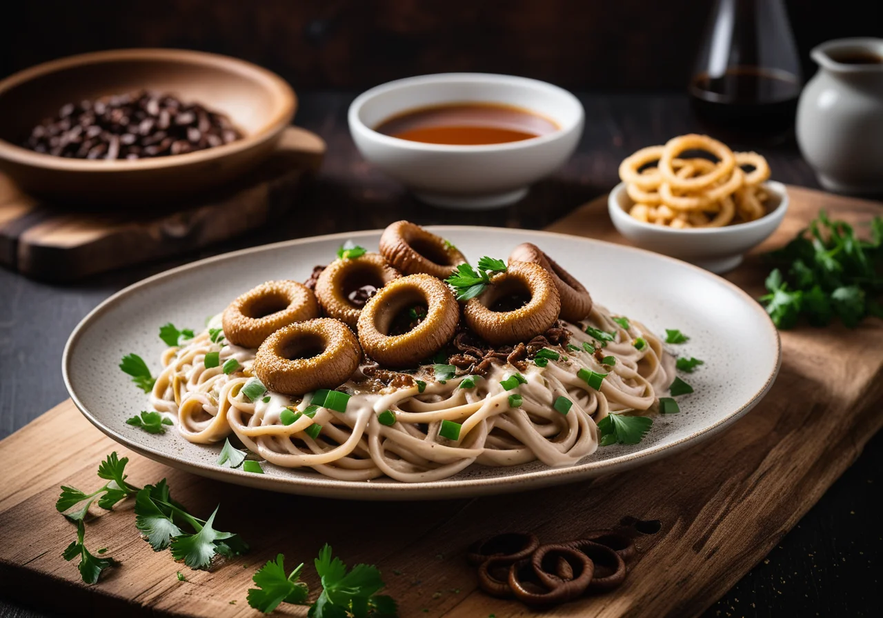 Noodles with Mushroom Sauce