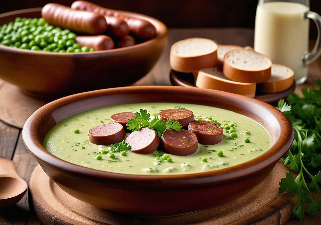 Pea Soup with Frankfurter Sausages