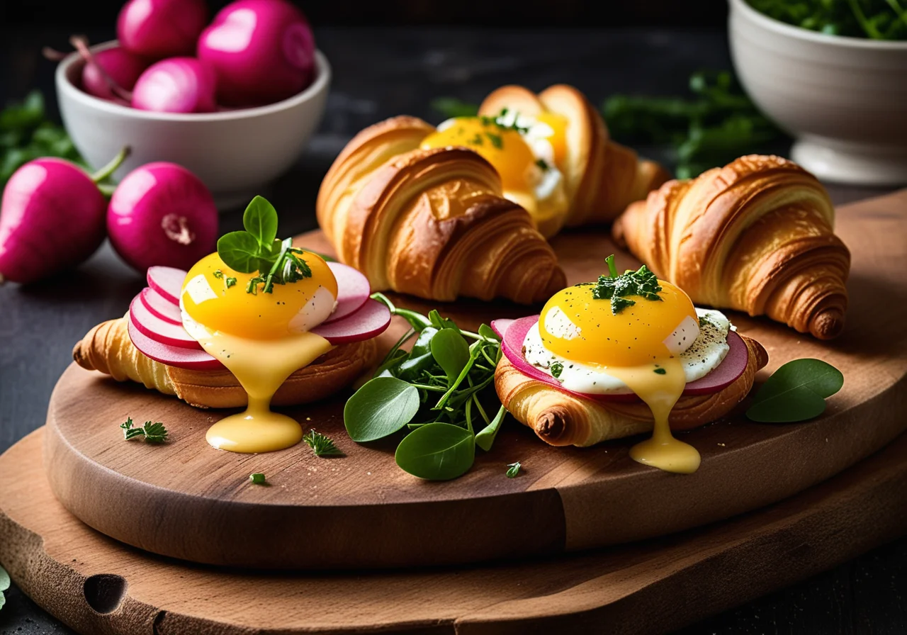 Pikante Hörnchen mit Schinken